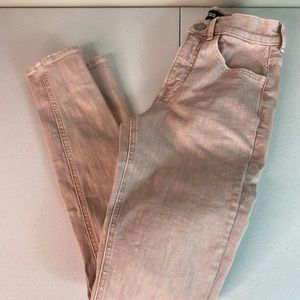 Express High Rise Pink Ankle Leggings